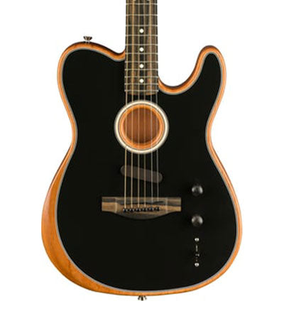 Fendere 972013206 American Acoustasonic Telecaster Black Acoustasonic Guitar