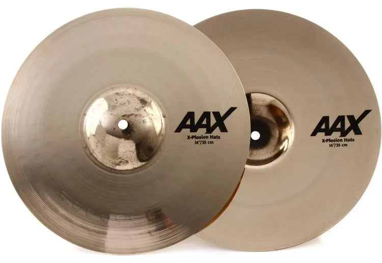 Sabian 2140287XB 14 inch AAX X-Plosion Hi-hat Cymbals - Brilliant Finish