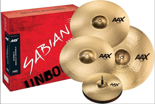 Sabian 25005XCPB  AAX series Promotional (14HH/16C/21R+18C) Cymbal Set