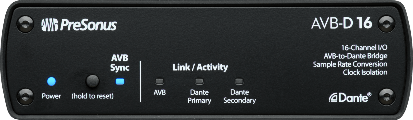 PreSonus AVB-D16 16x16 AVB-to-Dante Bridge