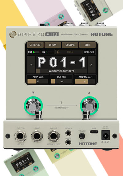 Hotone MP50 Ampero Mini Amp Modeller & Effects Processor With Adapter