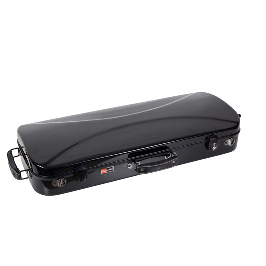 Crossrock CRF2020DVBK Fiberglass Double Violin Case 4/4 Full Size