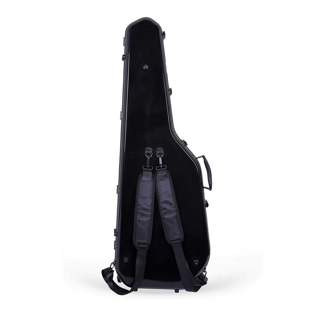 Crossrock CRF-2020GSTBK CRF2020GST Gun Shape Fiberglass Electric Guitar Case - Black