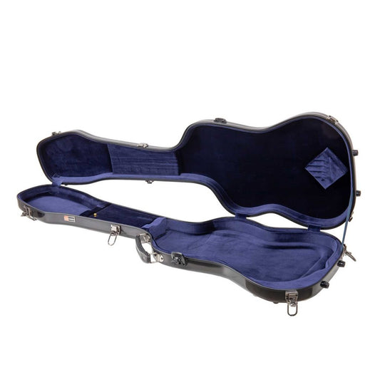 Crossrock CRF-2020P BBK Deluxe Fiberglass Case for Precision Bass Style Guitars with TSA Lock - Black