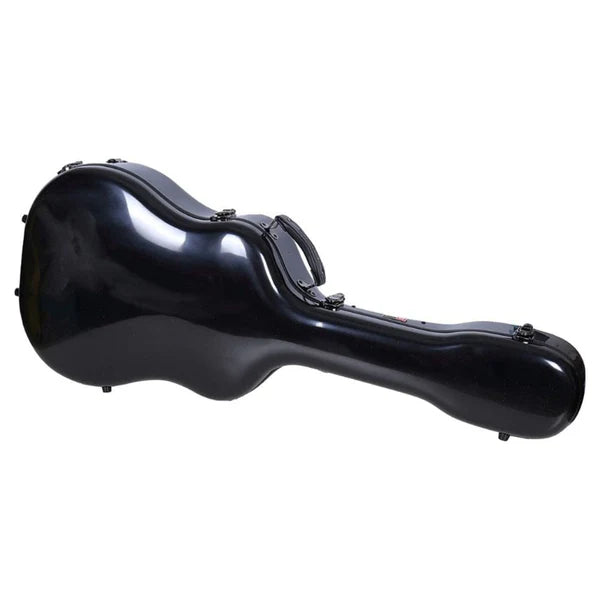 Crossrock CRF-2020 DBK Deluxe Fiberglass Dreadnought Guitar Case - Black