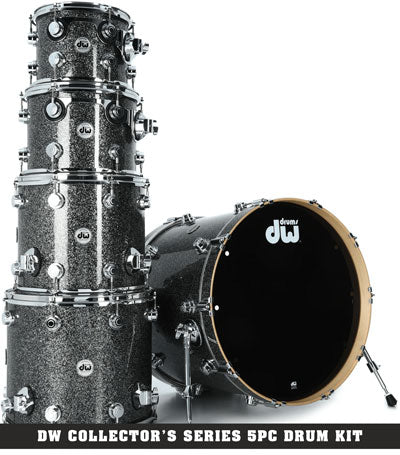 DW DRFP5SA-BG Collector's Series 5-piece Shell Pack - Black Galaxy FinishPly