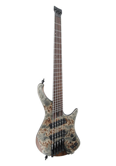 Ibanez Bass Workshop EHB1505MS 5-String Multi-Scale Bass Guitar With Bag - Black Ice Flat