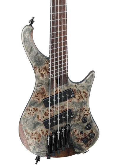 Ibanez Bass Workshop EHB1505MS 5-String Multi-Scale Bass Guitar With Bag - Black Ice Flat