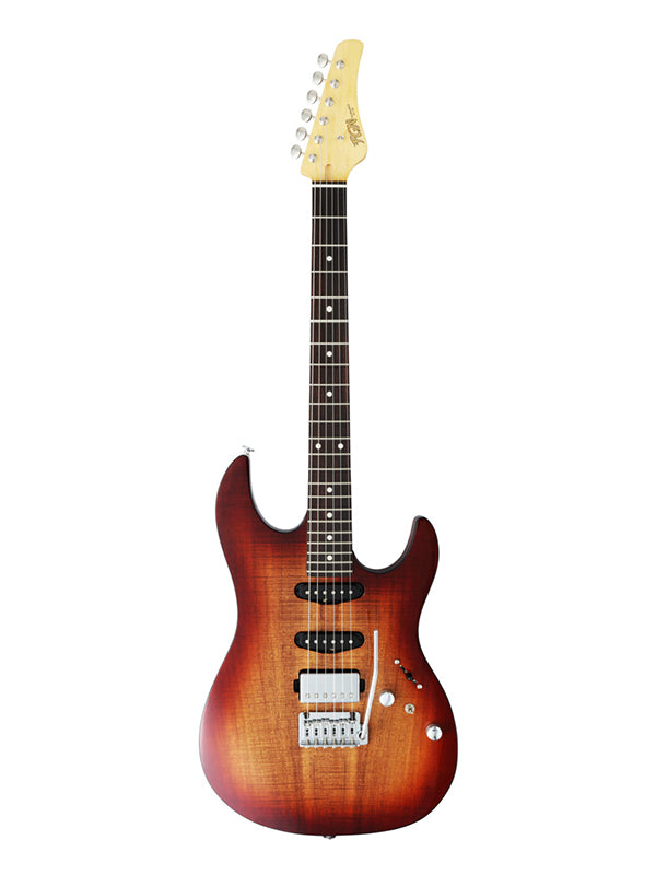 FGN JOS2DUEW2R Odyssey Series J Standard Electric Guitar - Koa Natural Burst KNB