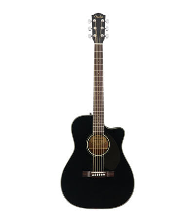 Fender CC60SCE Concert Cutaway Electronics Acoustic Guitar - Black