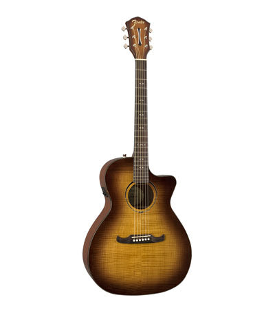 Fender FA345CE Auditorium Cutaway Electronics Acoustic Guitar - 3-Tone Tea Burst