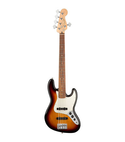 Fender 149953500 Player Jazz Bass V Pau Ferro 3-Color Sunburst Bass Guitar