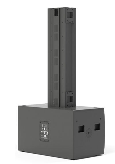 K Gear GPX Passive System 2x18" Subwoofer + GH412 Co-Axial Stainless Steel Slim Array Black