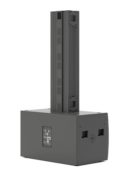 K Gear GPXA Active System 2x18" Subwoofer + GH412 Co-Axial Stainless Steel Slim Array 4x1500W Amp Black Color