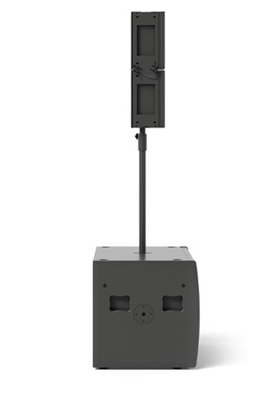 K Gear GPZ Passive System 2x18" Subwoofer + 2x GH12 Co-Axial Stainless Steel Slim Array Elements Black