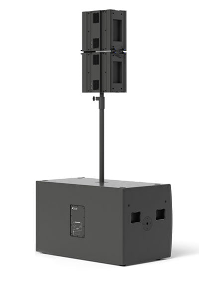 K Gear GPZ Passive System 2x18" Subwoofer + 2x GH12 Co-Axial Stainless Steel Slim Array Elements Black