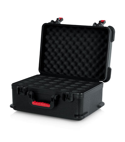 Gator SH-MICCASE30 SHURE Plastic Case With TSA-Accepted Latches for (30) Wired Microphones