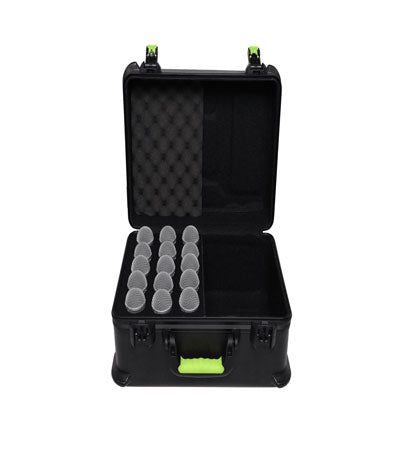 Gator SH-MICCASE15 SHURE Plastic Case With TSA-Accepted Latches for (15) Wired Microphones