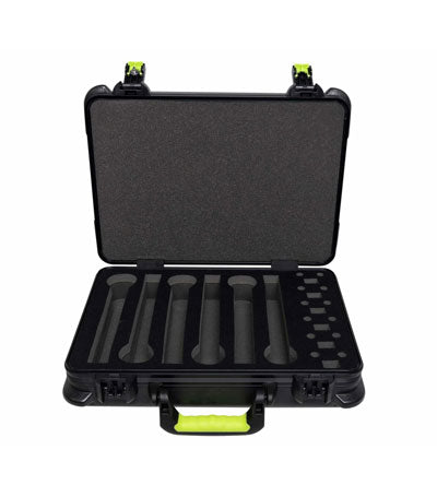 Gator SH-MICCASEW06 SHURE Plastic Case with TSA-Accepted Latches to Hold (6) Wireless Microphones