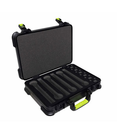 Gator SH-MICCASEW06 SHURE Plastic Case with TSA-Accepted Latches to Hold (6) Wireless Microphones