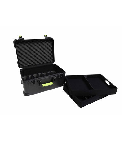 Gator SH-MICCASEW07 SHURE Plastic Case With TSA-Accepted Latches for (7) Wireless Microphones & Accessories