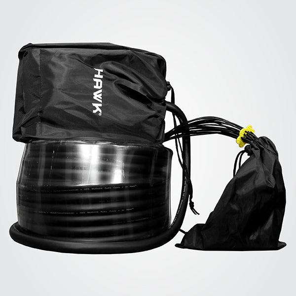 Hawk HSS1204LU30 16 Channel Snake Cable with Stage Box with 12 in and 4 out, 30 Meters, Balanced Cable