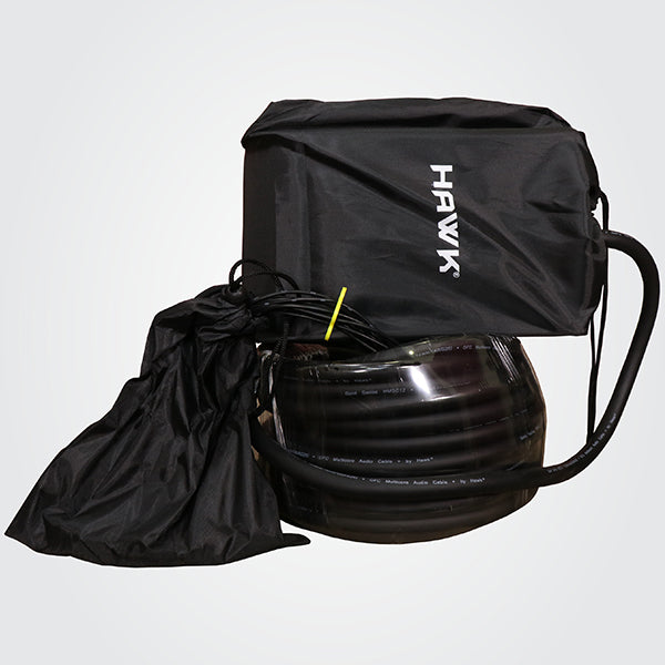 Hawk HSS804LU15 12 Channel Snake Cable with Stage Box with 8 in and 4 out, 15 Meters, Balanced Cable