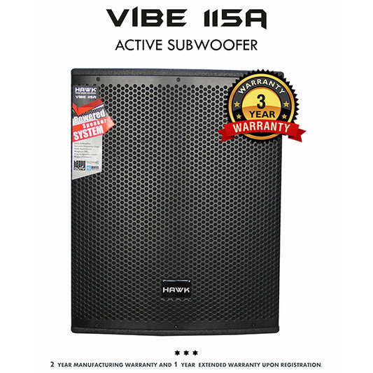 Hawk VIBE 115A 2200 Watts 15″ inches Active Subwoofer