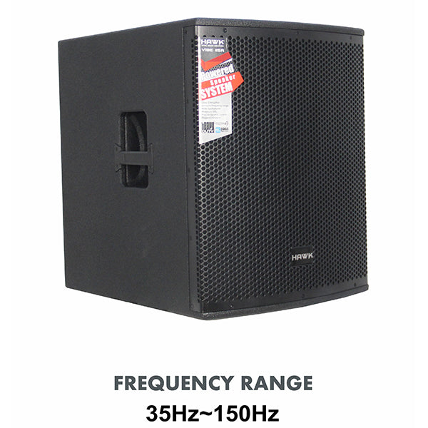 Hawk VIBE 115A 2200 Watts 15″ inches Active Subwoofer