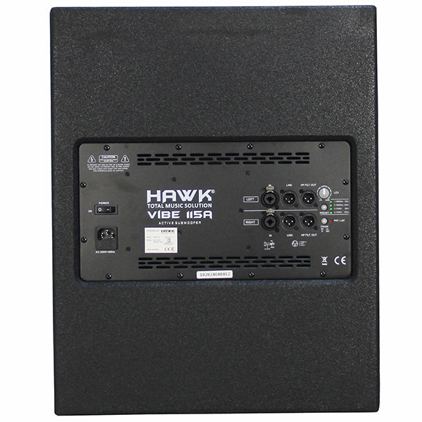 Hawk VIBE 115A 2200 Watts 15″ inches Active Subwoofer