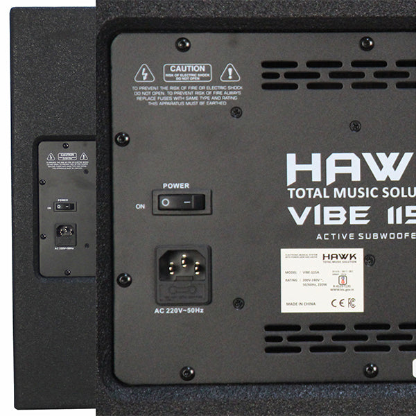 Hawk VIBE 115A 2200 Watts 15″ inches Active Subwoofer