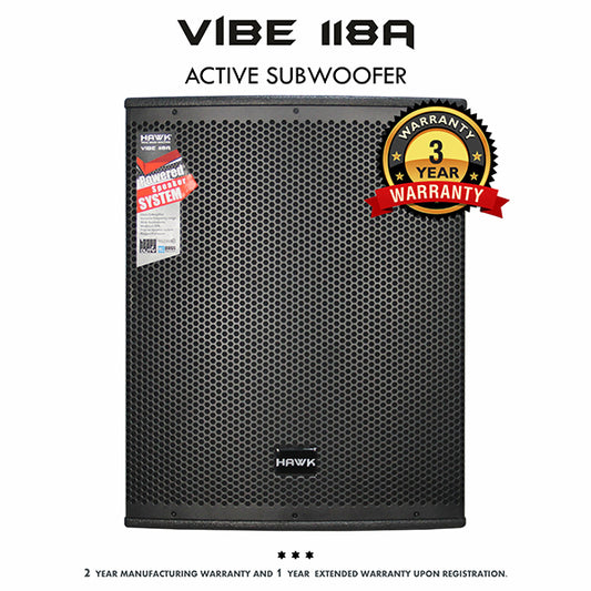 Hawk VIBE 118A 2600 Watts 18″ Inches Active Subwoofer