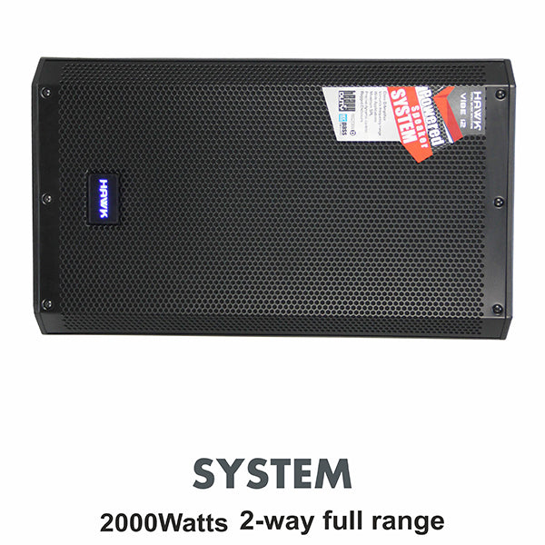 Hawk VIBE 12 2000 Watts 12 inches Active Speaker with Bluetooth and DSP