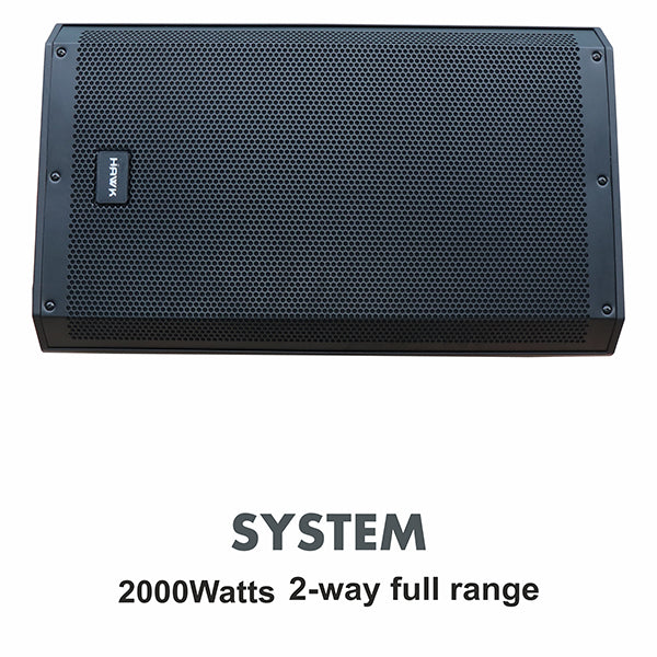 Hawk VIBE 15 2000 Watts 15 inches Active Speaker with Bluetooth and DSP