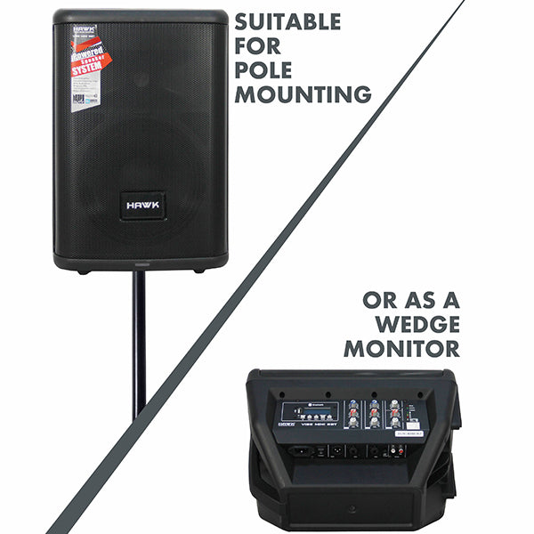 Hawk VIBE MINI 8BT 1800 Watts Battery Powered Portable Speaker Pair