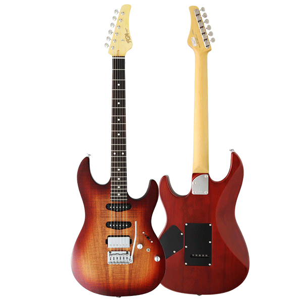 FGN JOS2DUEW2R-KNB Odyssey Series J Standard Electric Guitar - Koa Natural Burst