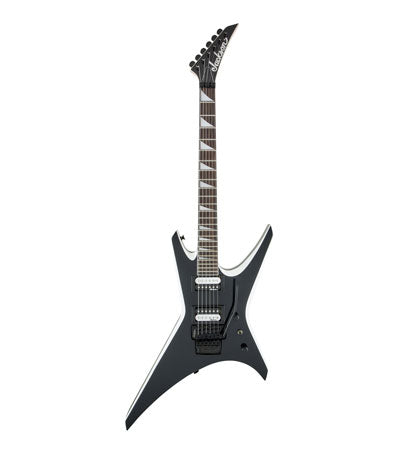 Jackson JS32-Bk W/WH Warrior Electric Guitar - Black With White Bevel