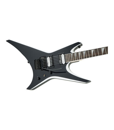 Jackson JS32-Bk W/WH Warrior Electric Guitar - Black With White Bevel