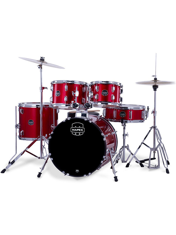 Mapex CM5294FTCIR Comet 5 pcs Hybrid Drum Set with Hardware Throne & Cymbals - Infra Red