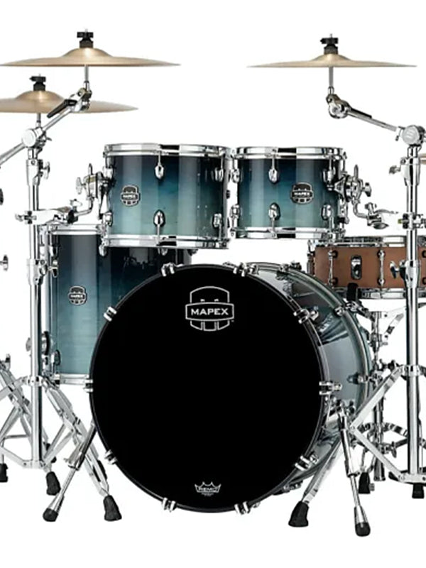 Mapex SR529XRJ Saturn 4 pcs Hybrid SHELL PACK - Teal Blue Fade