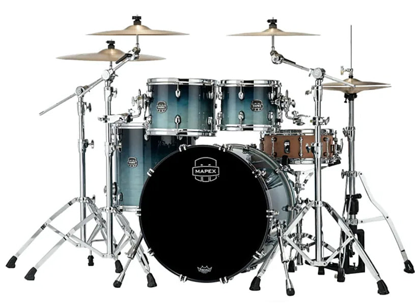 Mapex SR529XRJ Saturn 4 pcs Hybrid SHELL PACK - Teal Blue Fade