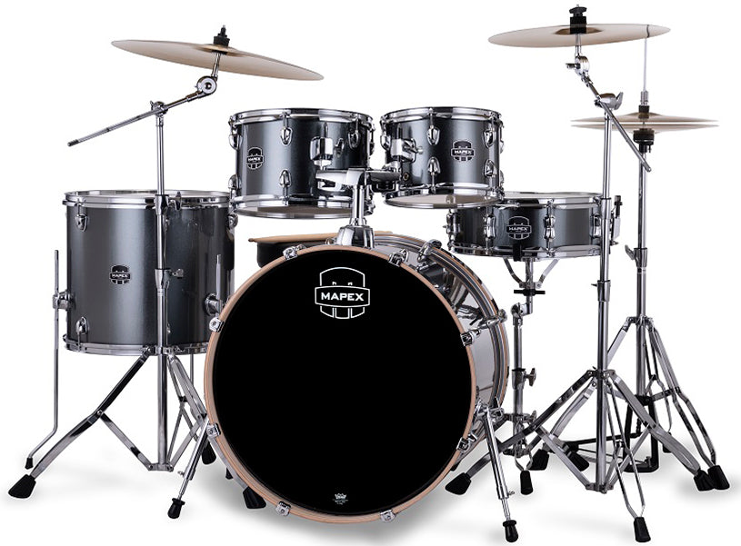 Mapex VE5295FTVC Venus 5 pcs Drum Set w/Hardware & Throne - Steel Blue Metallic
