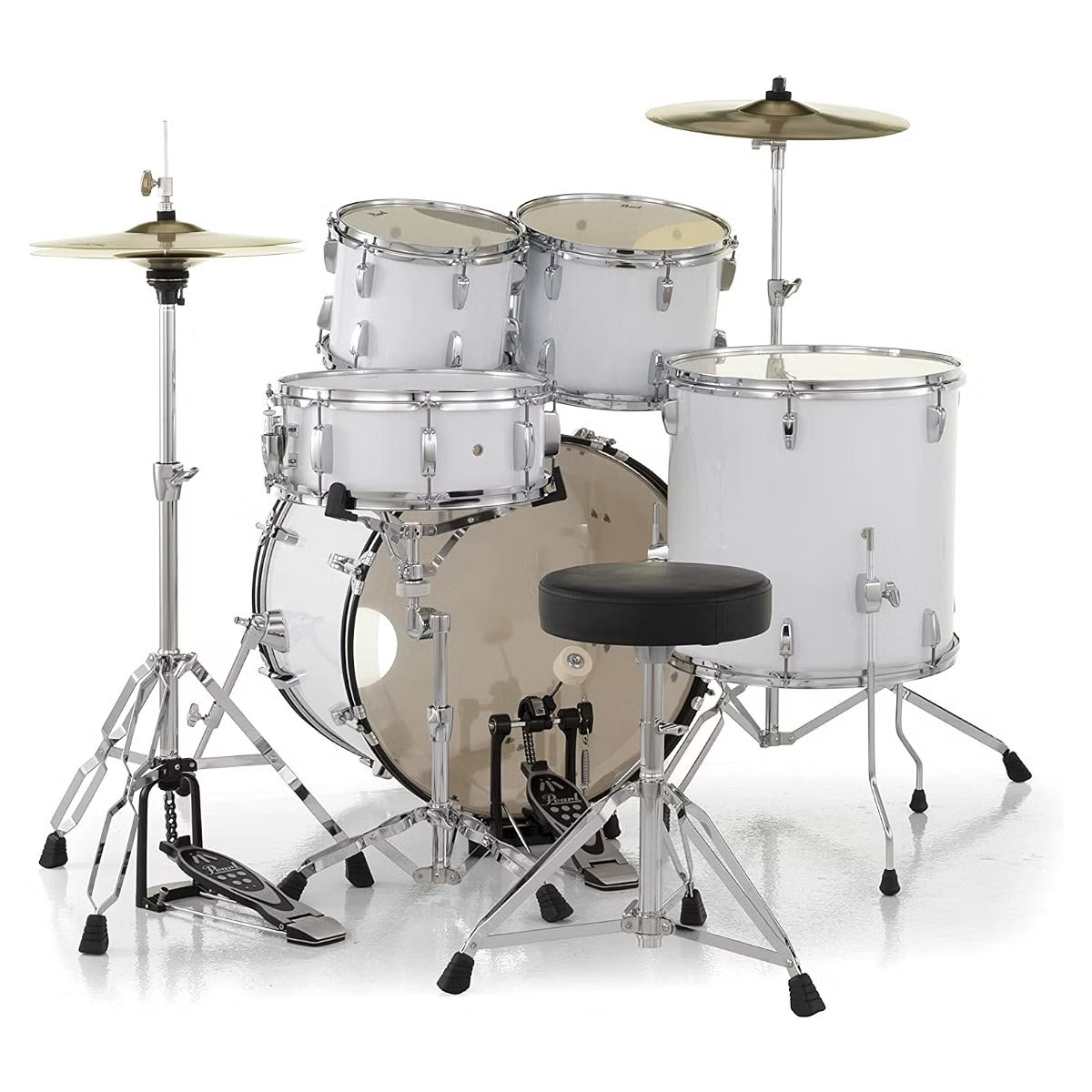 Pearl RS525SC/C (33) Roadshow 5Pcs Drum Set With Hardware & Cymbals - Pure White