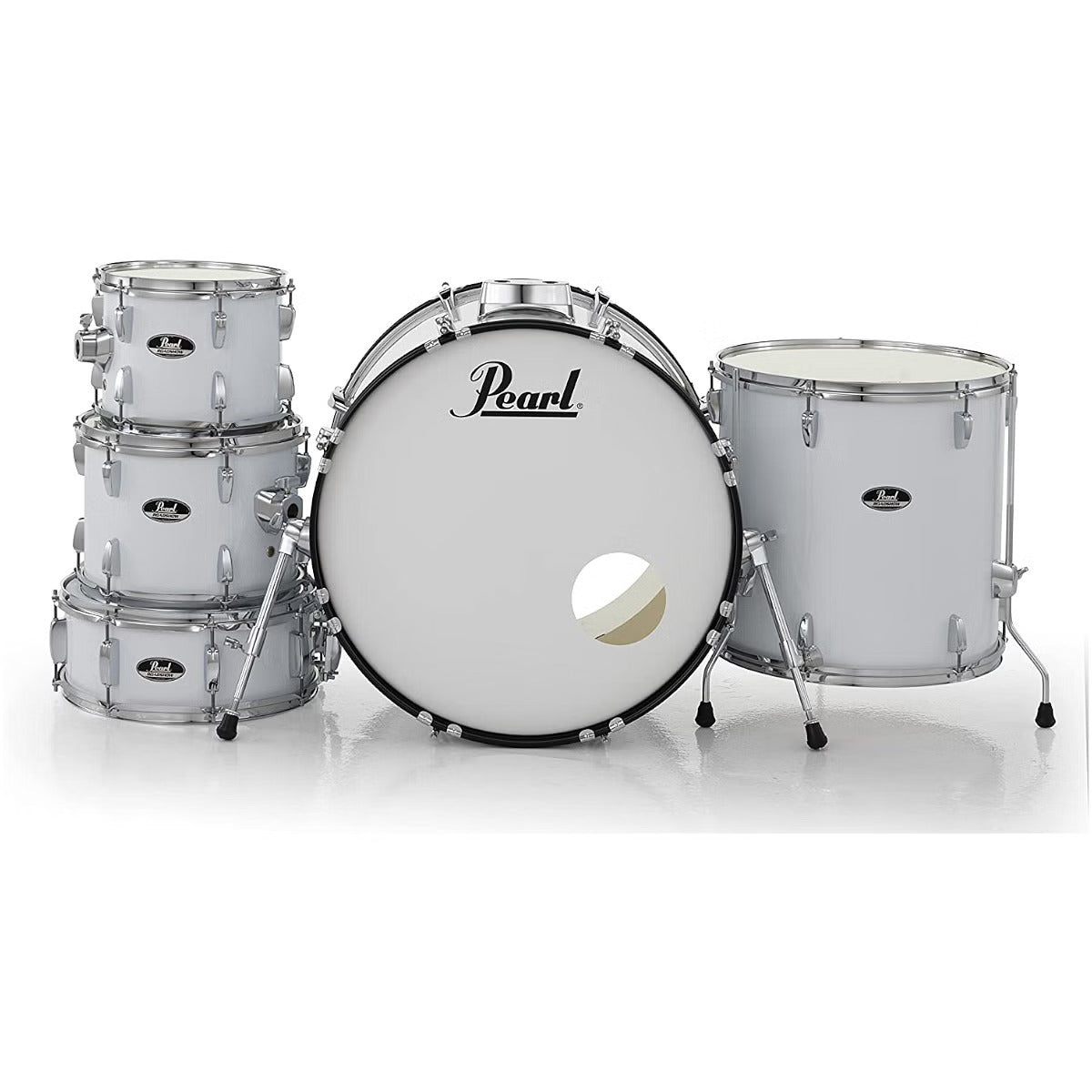 Pearl RS525SC/C (33) Roadshow 5Pcs Drum Set With Hardware & Cymbals - Pure White