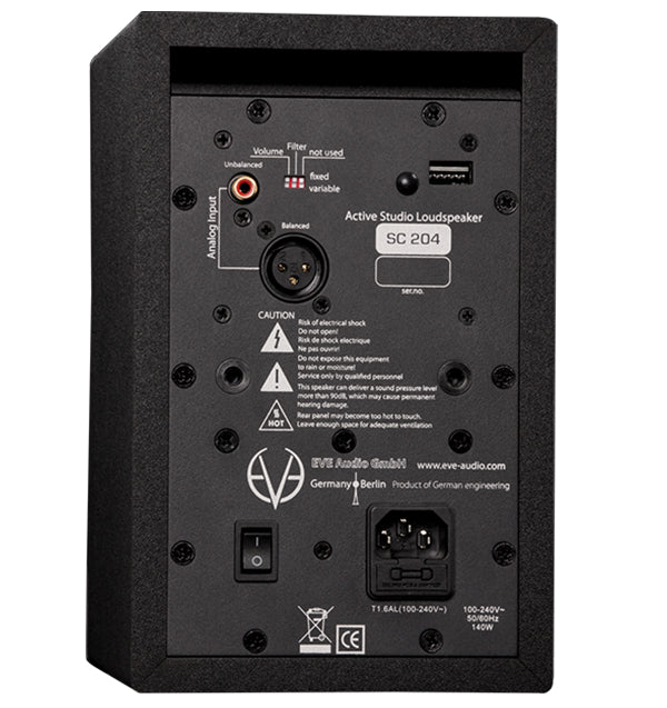 EVE Audio SC204 2-WAY-4" Professional Active Nearfield Studio Monitor Pair