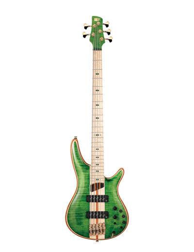 Ibanez Premium SR5FMDX 5-string Bass Guitar - Emerald Green Low Gloss