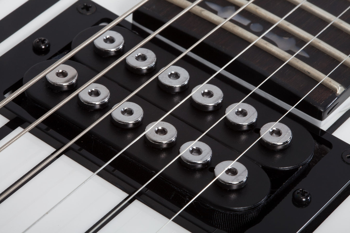 Schecter SYNYSTER STANDARD Electric Guitar - Gloss White with Black Pinstripes