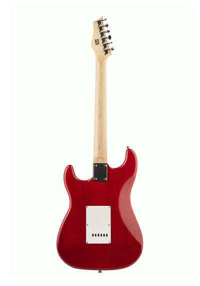 Ashton AG232TRD Electric Guitar Pack (includes Gig Bag, Strap, Lead, Online Lessons) Transparent Red