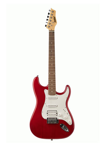 Ashton AG232TRD Electric Guitar Pack (includes Gig Bag, Strap, Lead, Online Lessons) Transparent Red