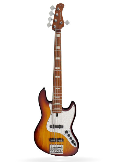 Sire Marcus Miller V8 5 String Electric Bass Guitar | Swamp Ash Tobacco Sunburst with Bag